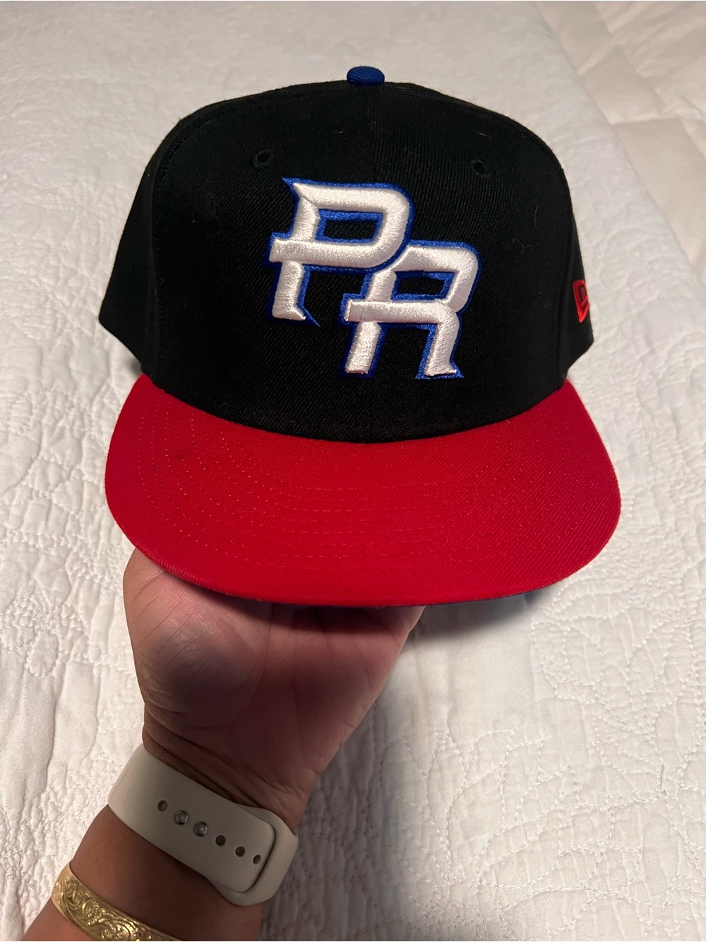 New Era Puerto Rico 🇵🇷 PR fitted Logo Hat size 7 5/8